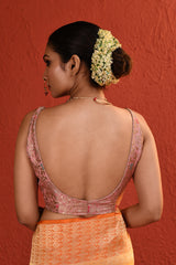 Pink Brocade Blouse