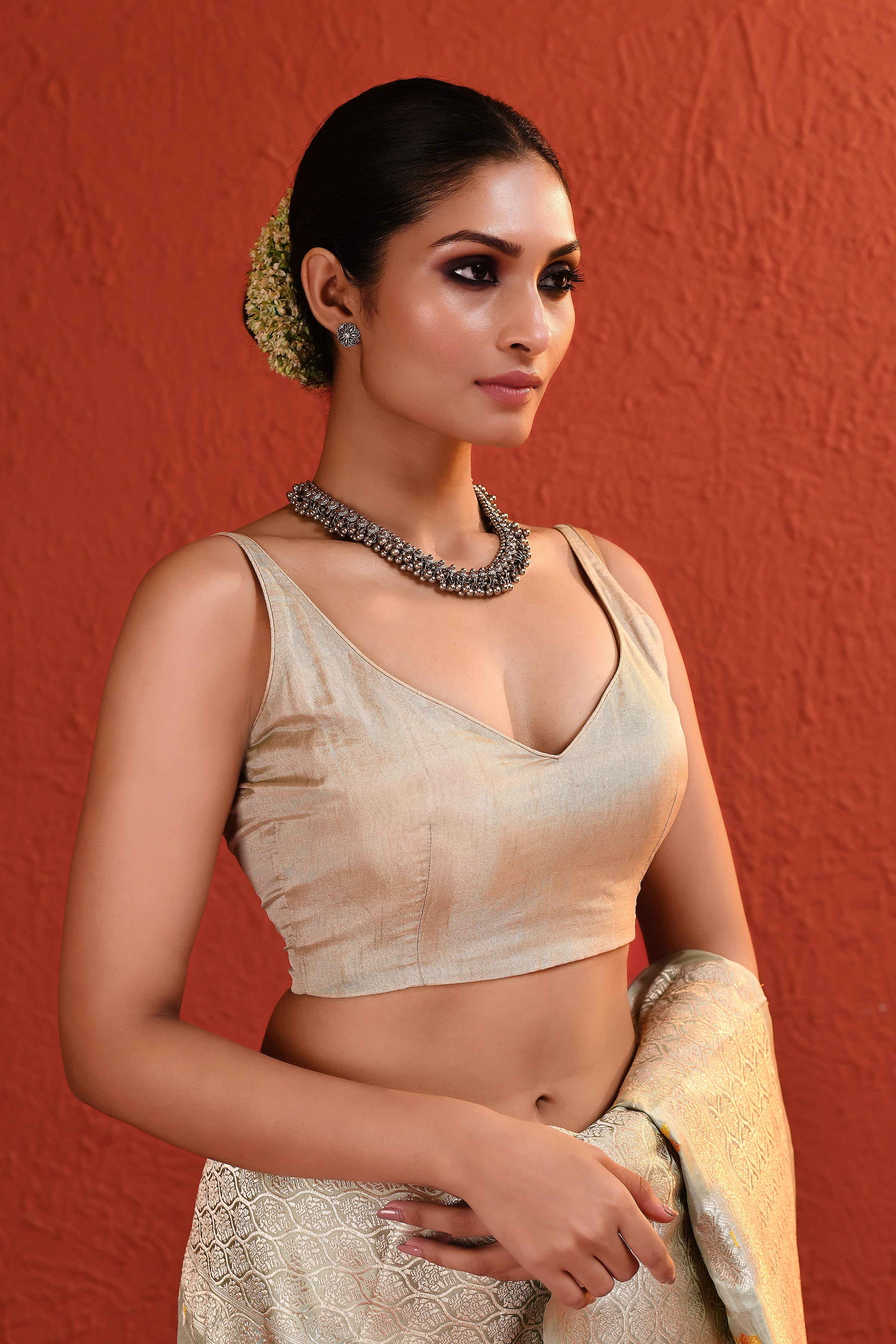 Silver Tissue Blouse