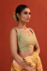 Sage Green Silk Blouse