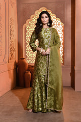 Mehendi Green Summer Silk Kurta Garara Set
