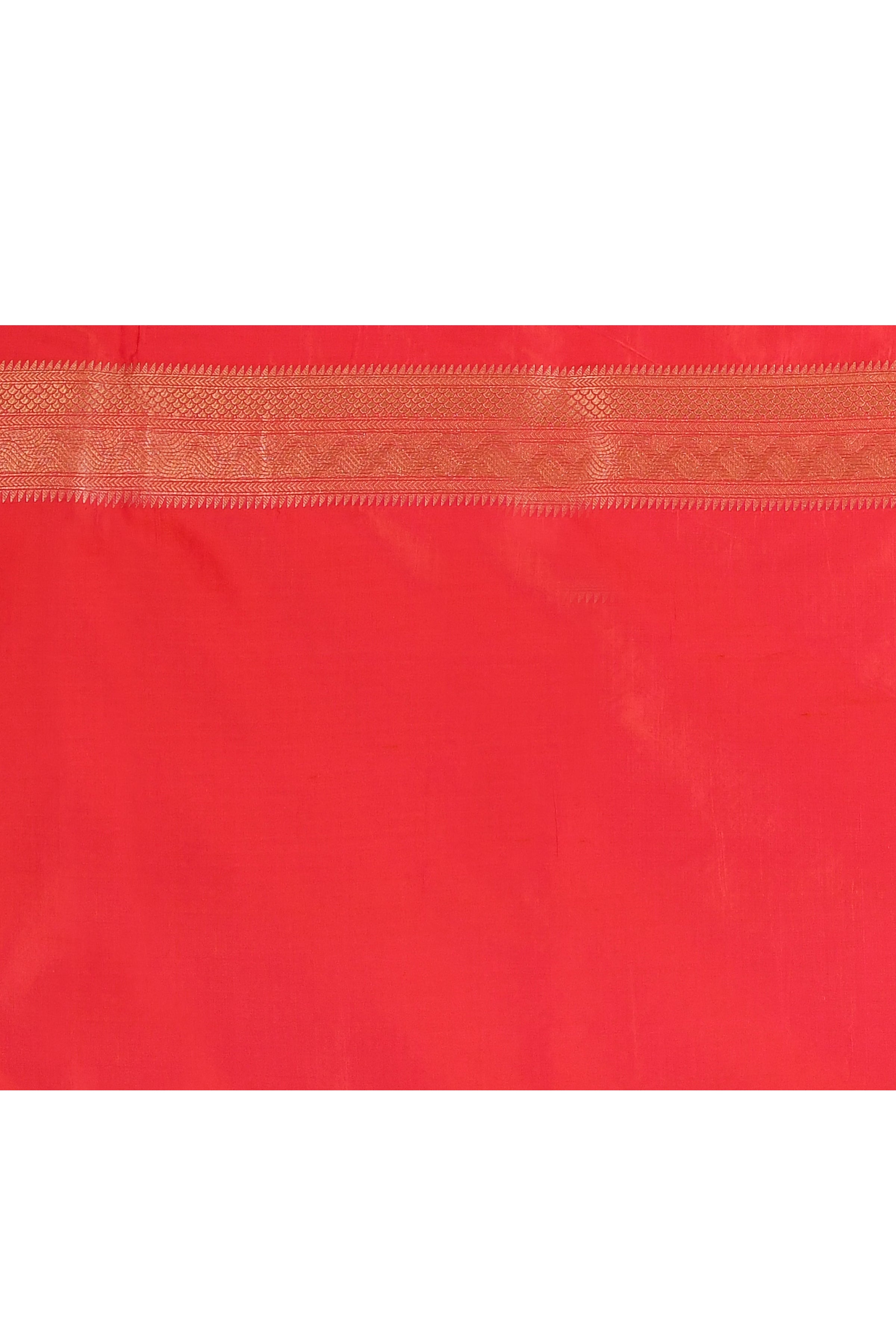 Orange Pink Brocade Silk Saree