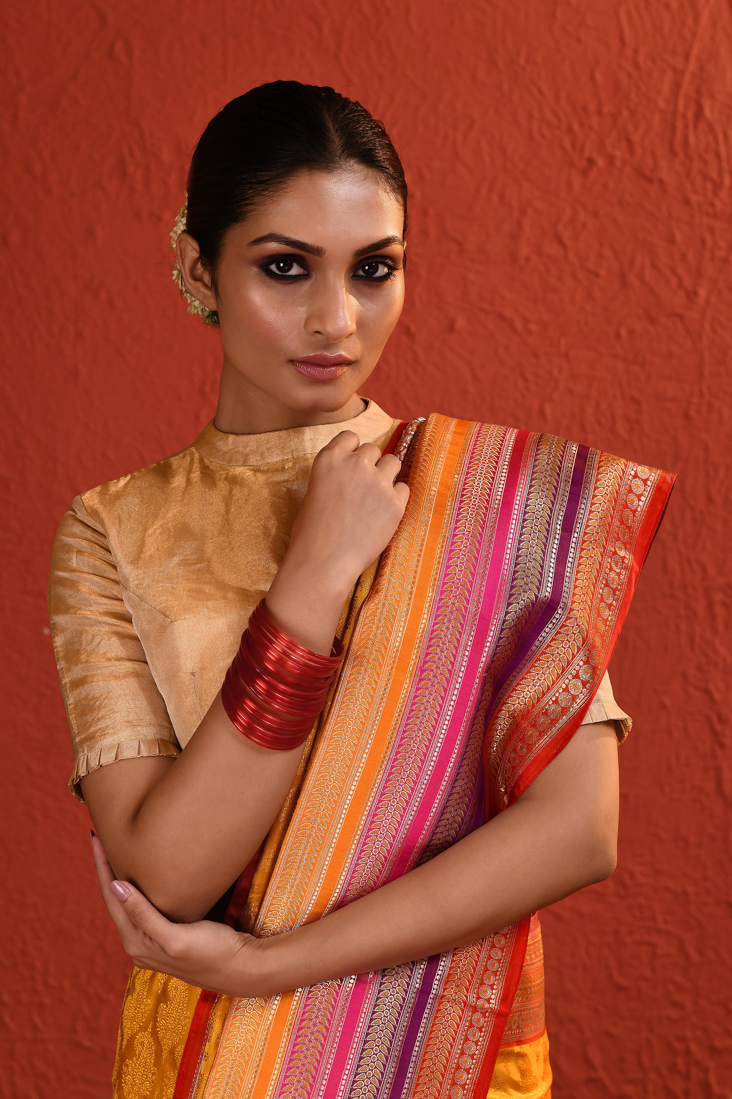 Yellow Woven Silk Saree with Intricate Palla
