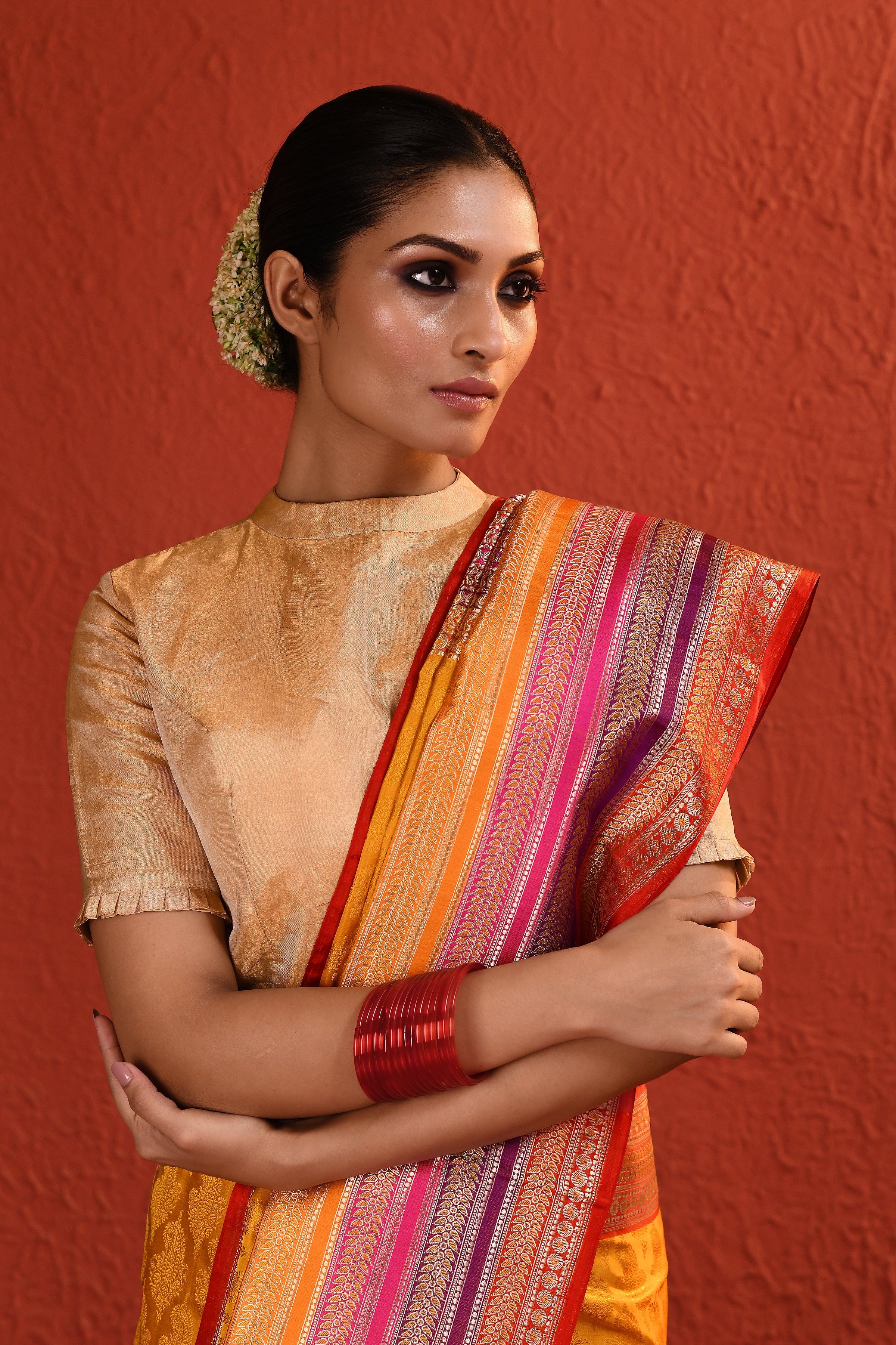 Yellow Woven Silk Saree with Intricate Palla