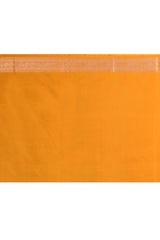 Yellow Silver Gold Zari Jaal Banarsi Silk Saree