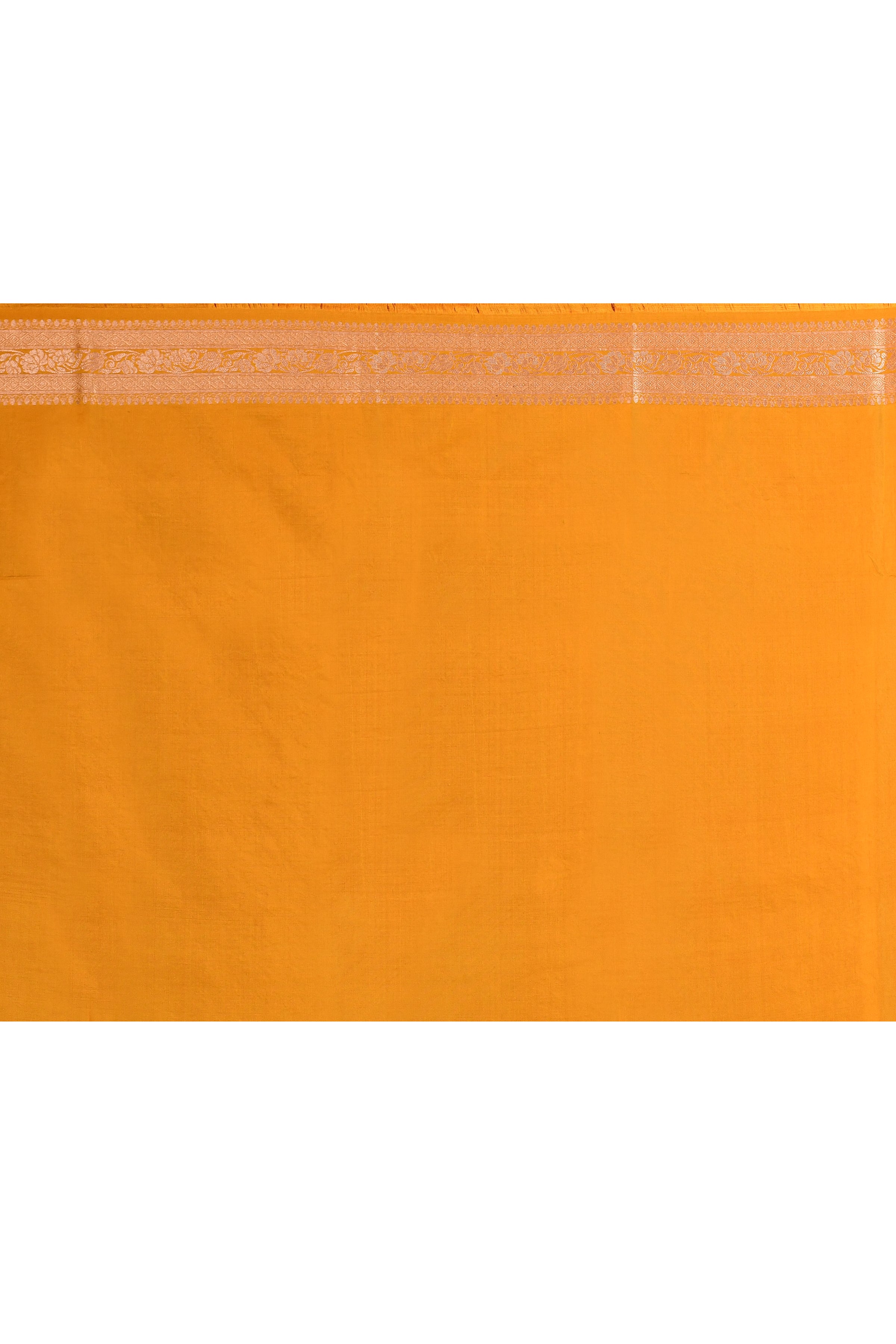 Yellow Silver Gold Zari Jaal Banarsi Silk Saree