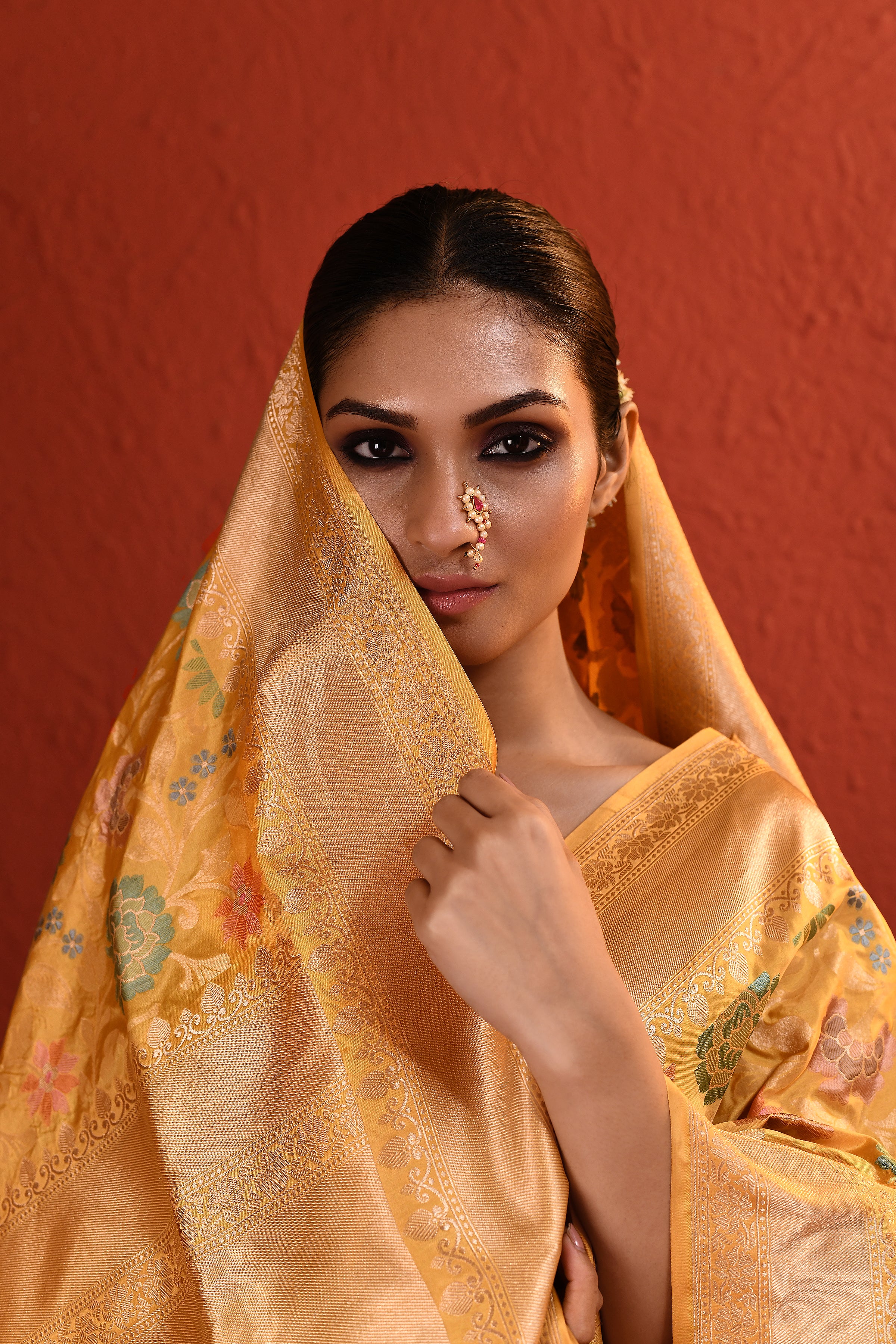 Multi Meenakari Floral Handwoven Silk Saree