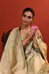 Green Meenakari Silk Handwoven Saree