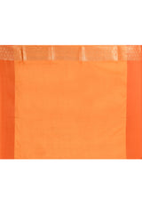 Orange Meenakari Jaal Handwoven Silk Saree