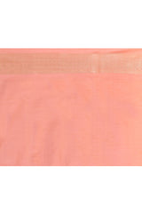 Peach Pink Meenakari Jaal Handwoven Silk Saree