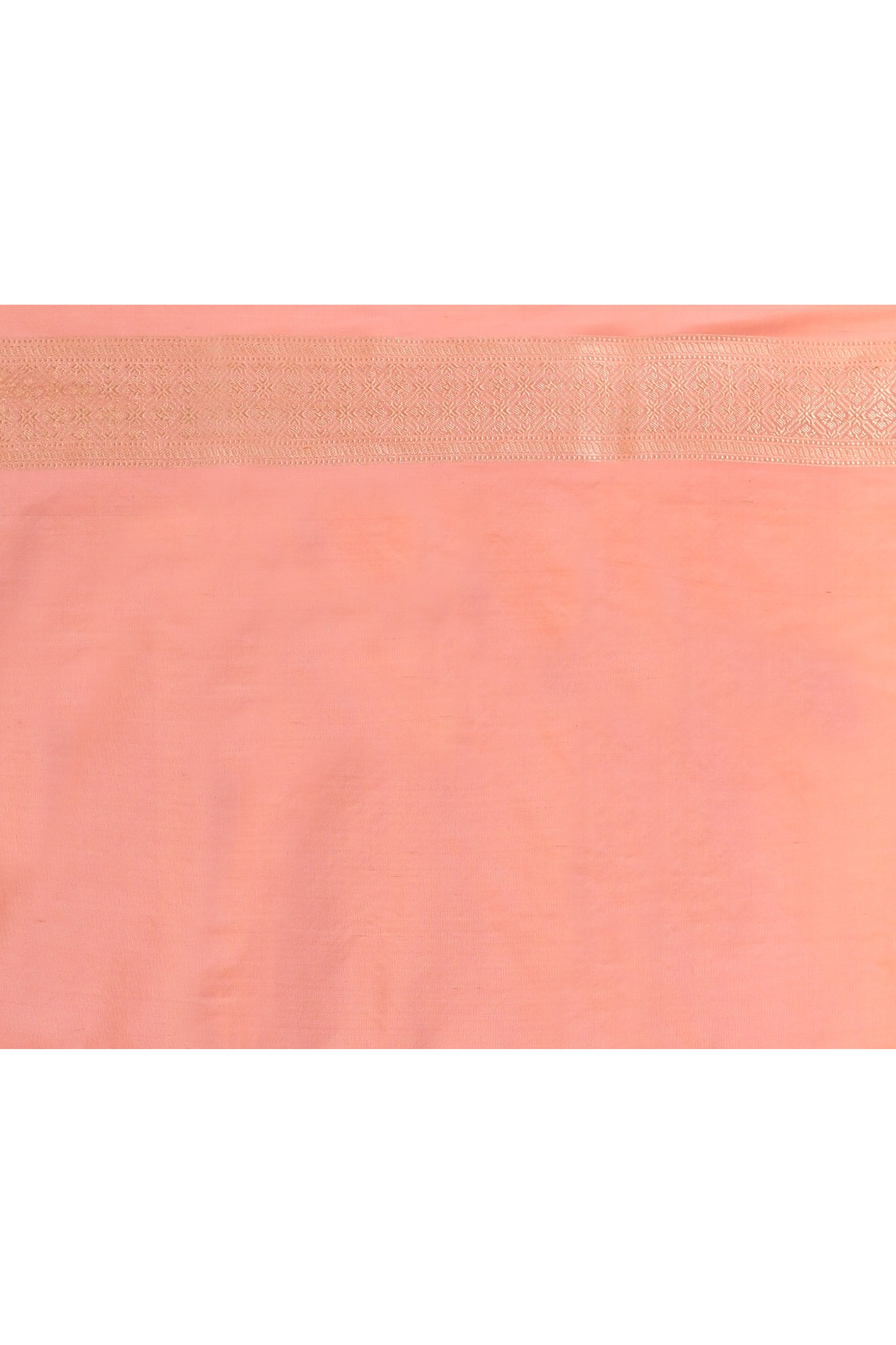 Peach Pink Meenakari Jaal Handwoven Silk Saree