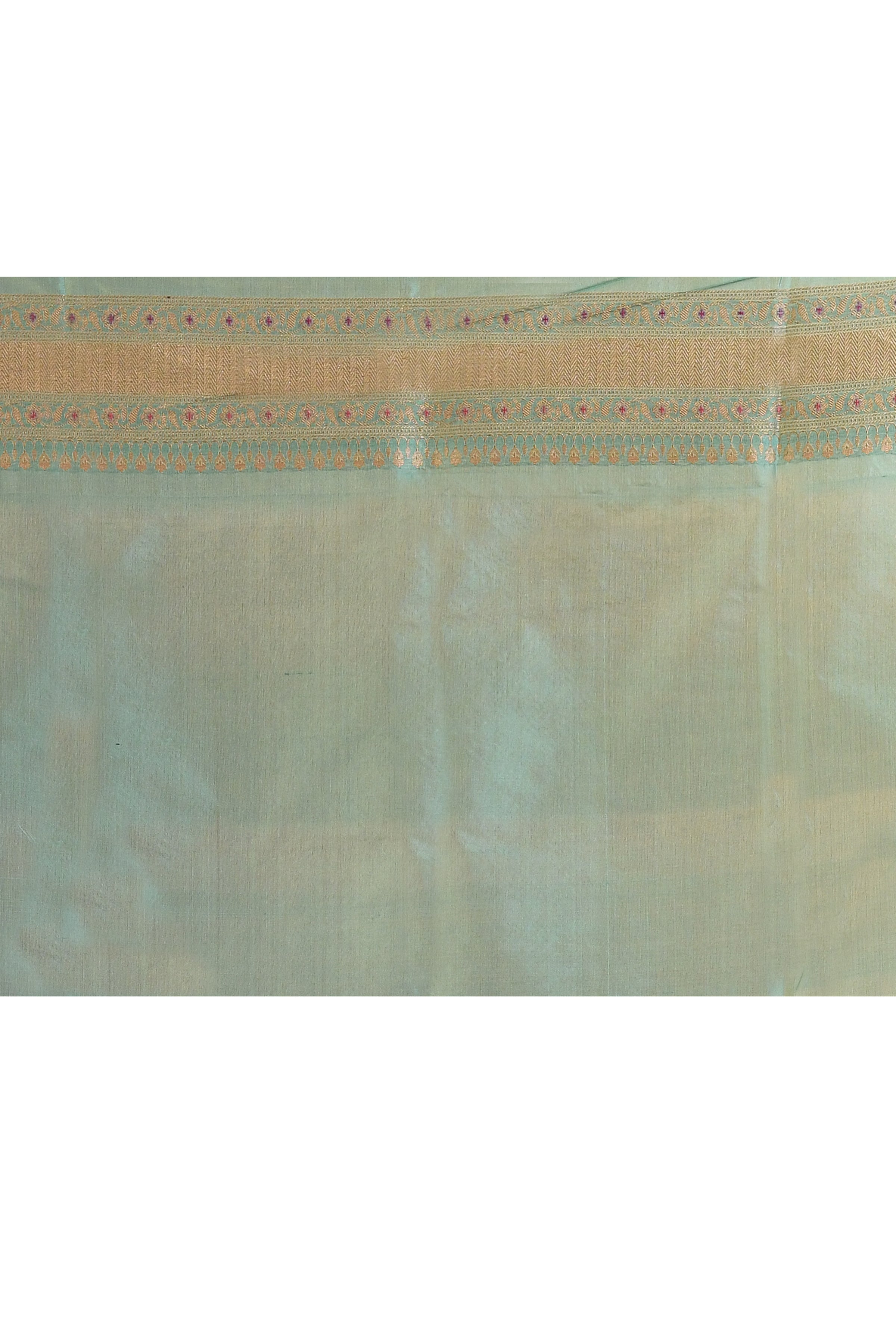 Aqua Blue Meenakari Brocade Saree