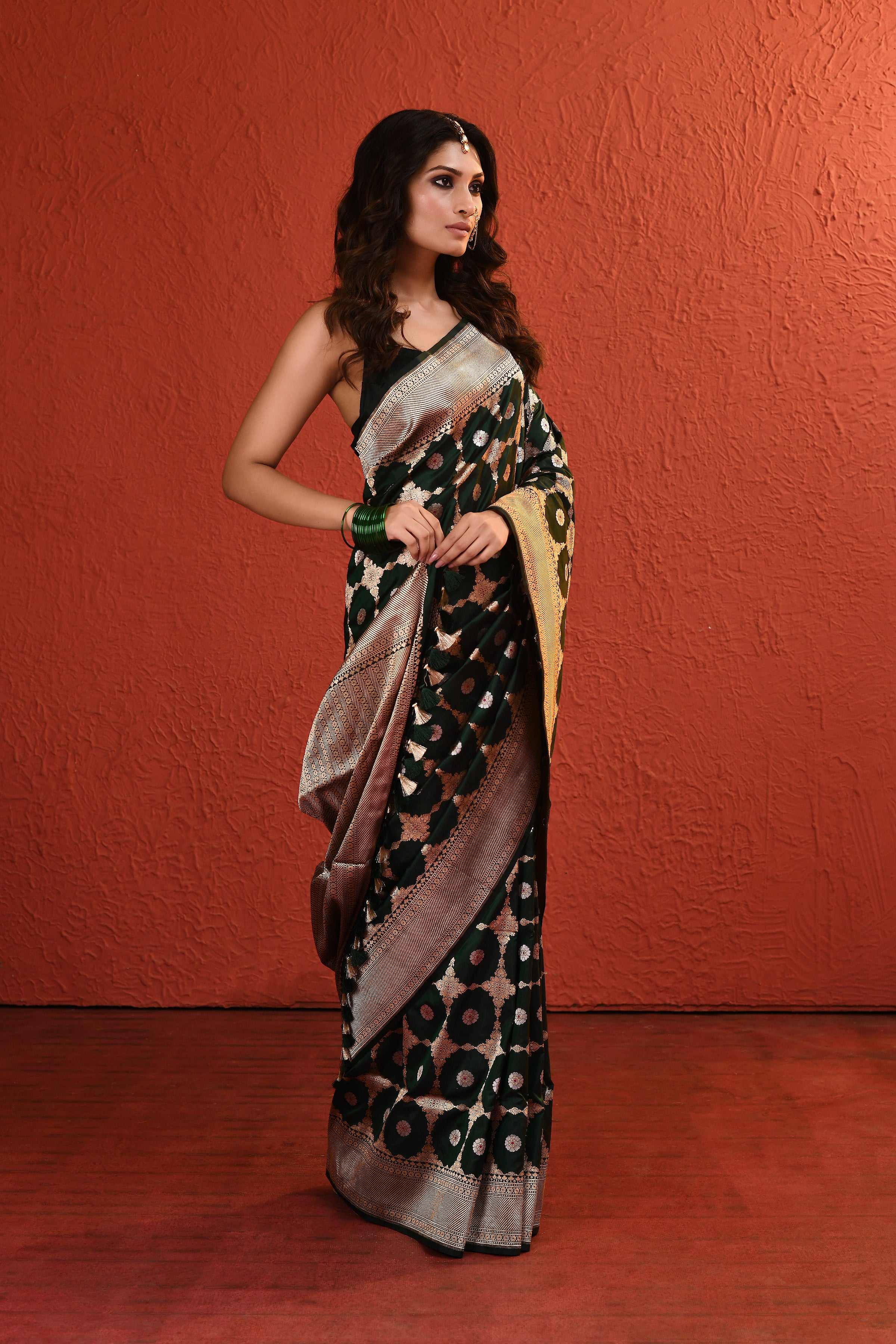Green Meenakari Silk Handwoven Saree