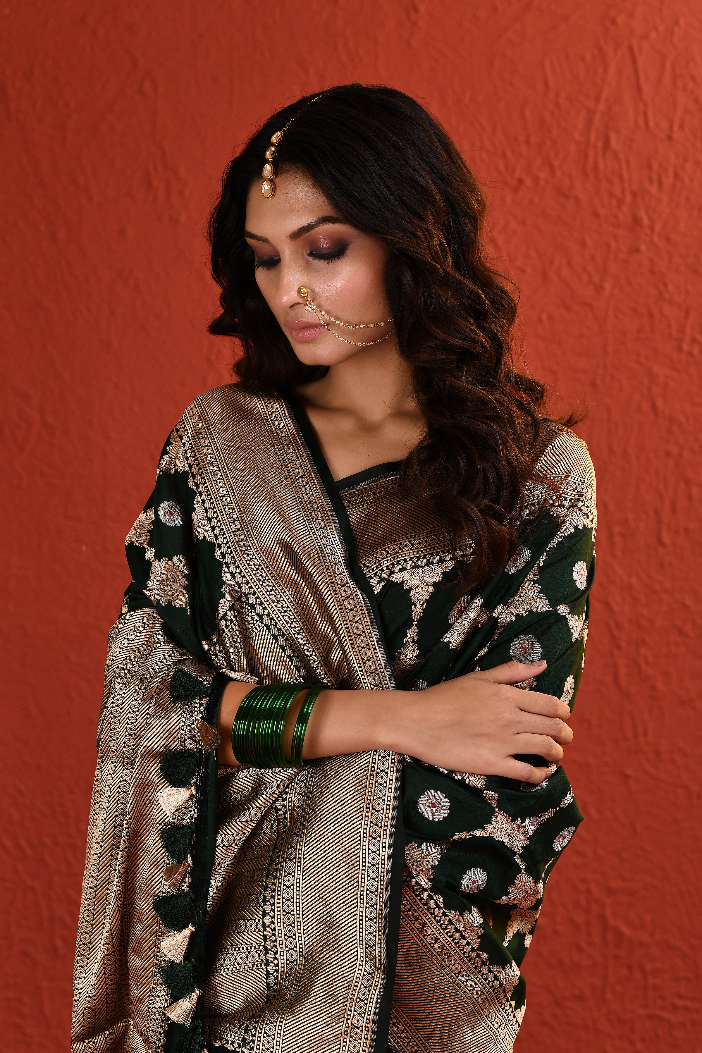 Green Meenakari Silk Handwoven Saree