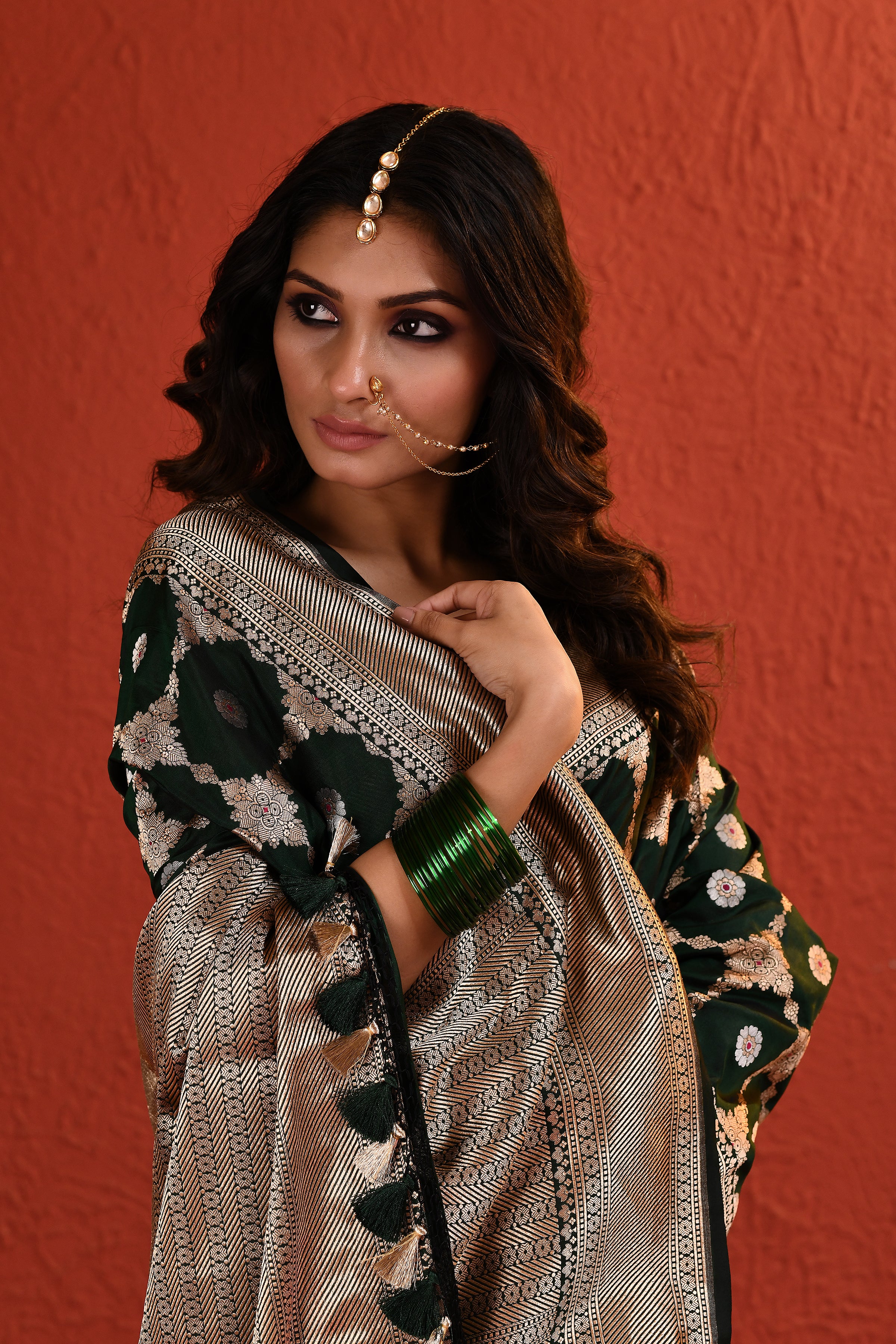 Green Meenakari Silk Handwoven Saree