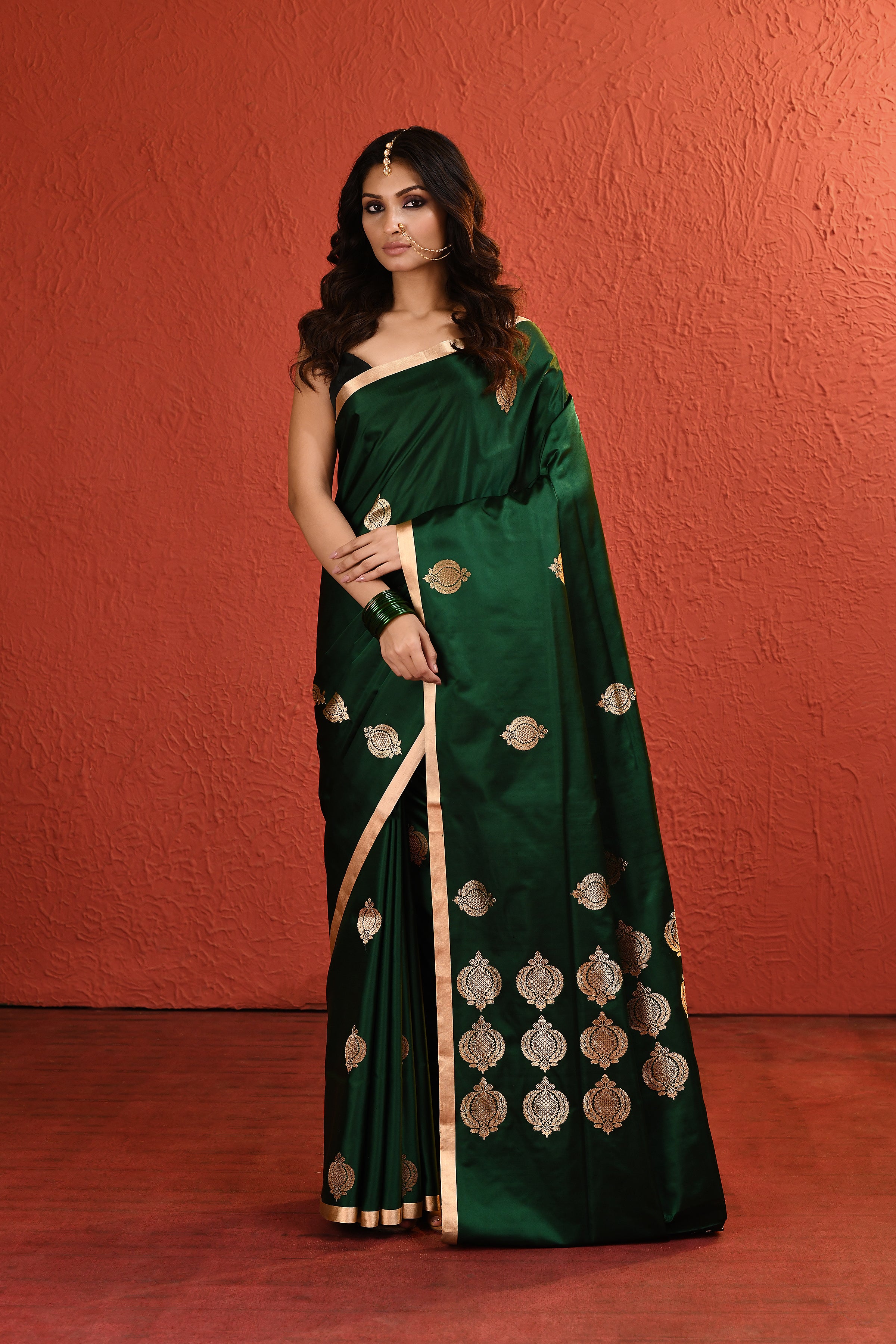 Mashru Silk Boota Woven Saree