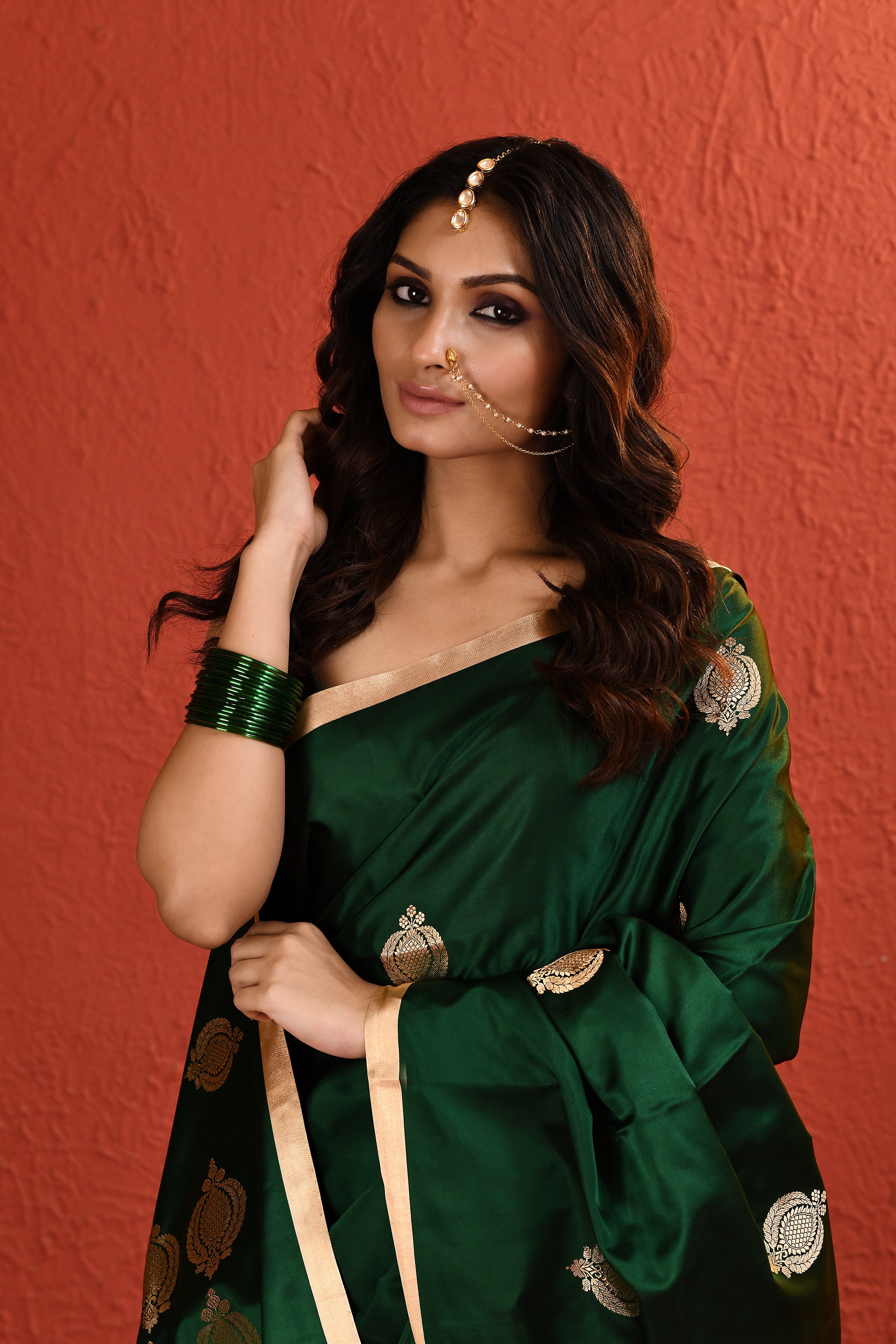 Mashru Silk Boota Woven Saree