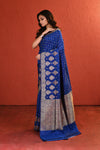 Blue Meenakari Silk Saree