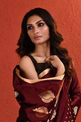 Maroon Mashru Silk Saree