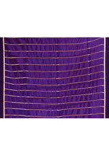 Purple Handwoven Floral Bouquet Saree