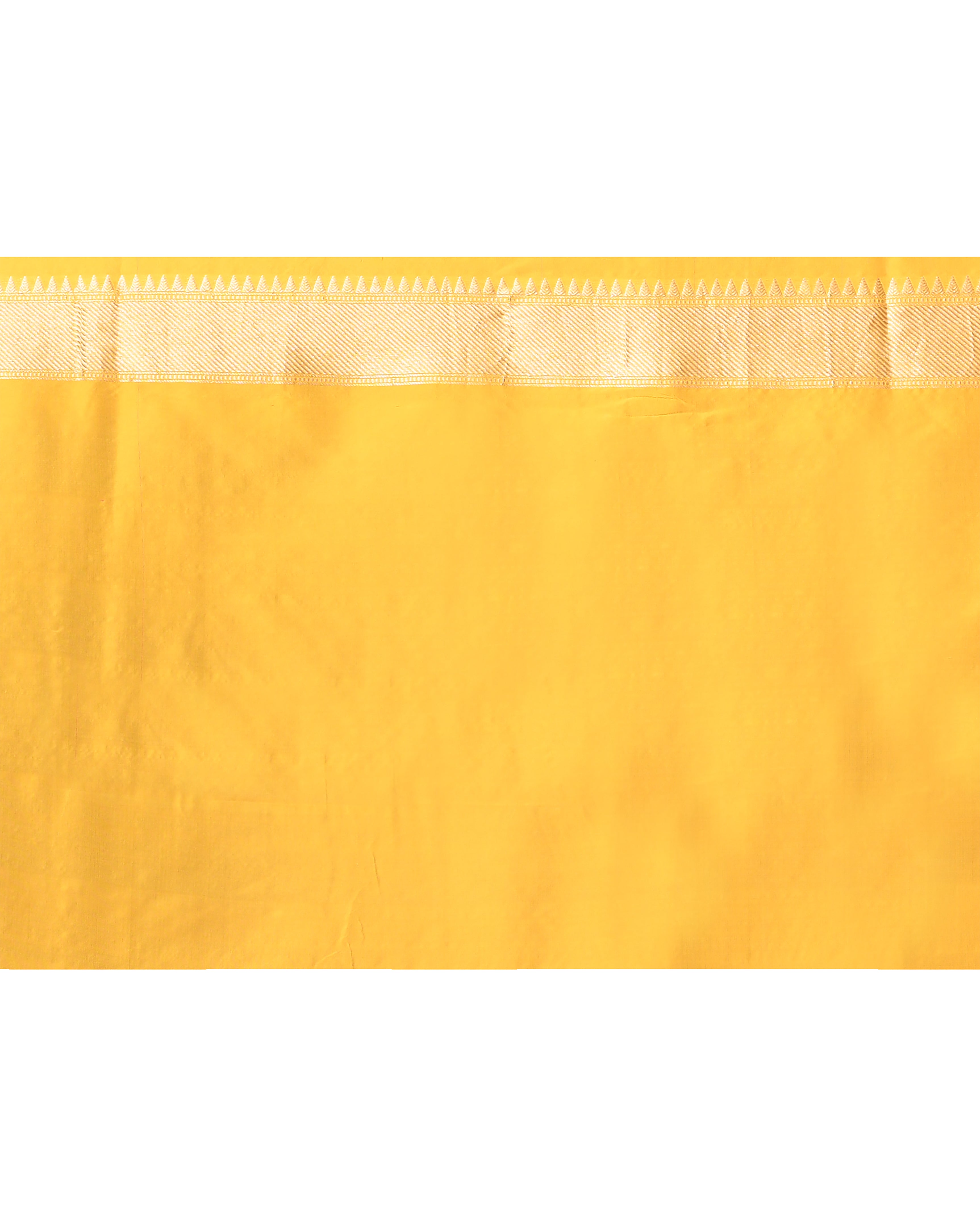 Yellow Banarsi Brocade Silk Saree