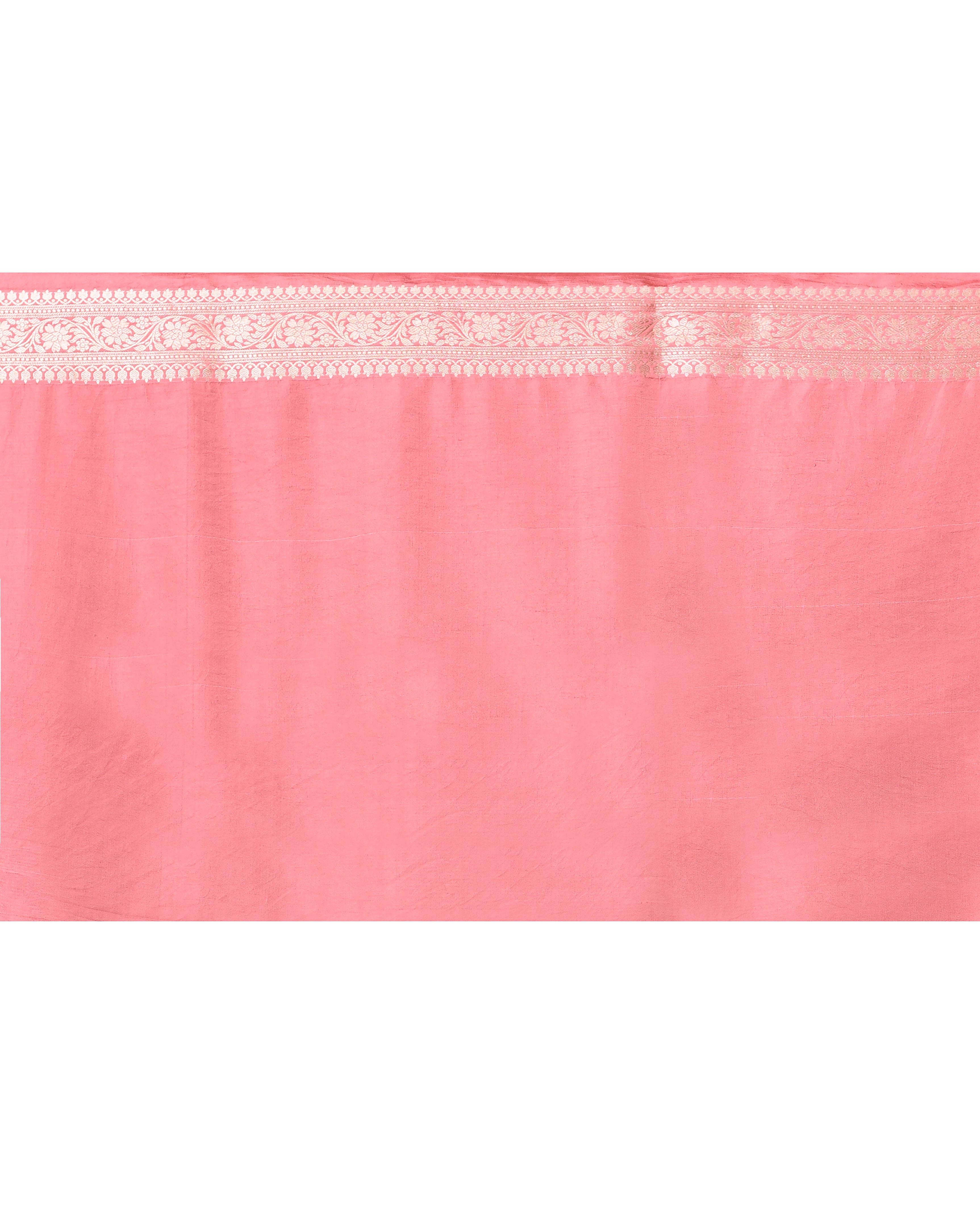 Pink Banarsi Brocade Silk Saree