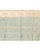 Powder Blue Silver Butterfly Handwoven Silk Saree