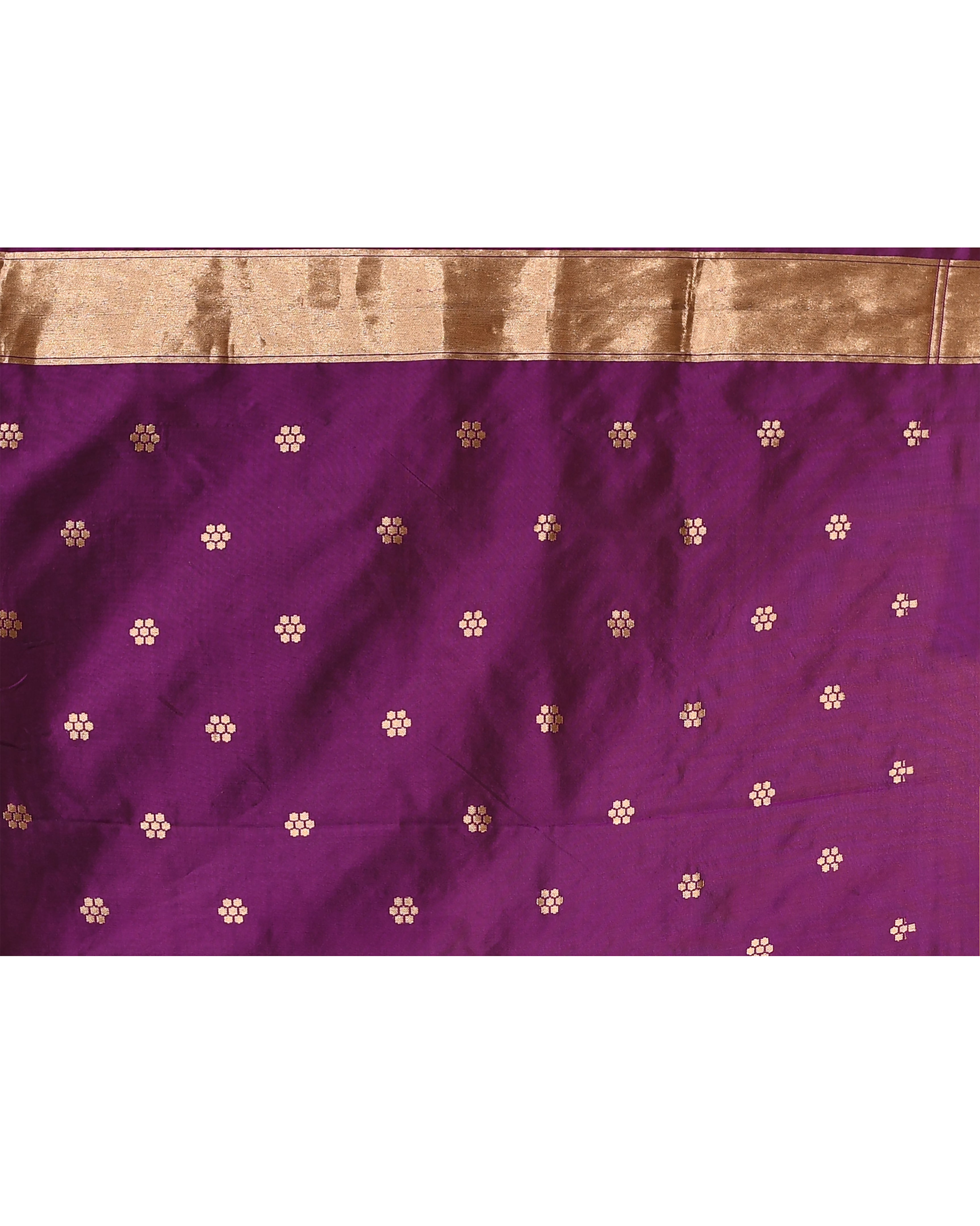 Purple Mystical Garden Woven Banarsi Silk Saree