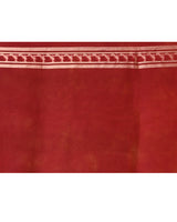 Pink Geometric Peacock Woven Kora Silk Saree with Running Blouse Piece
