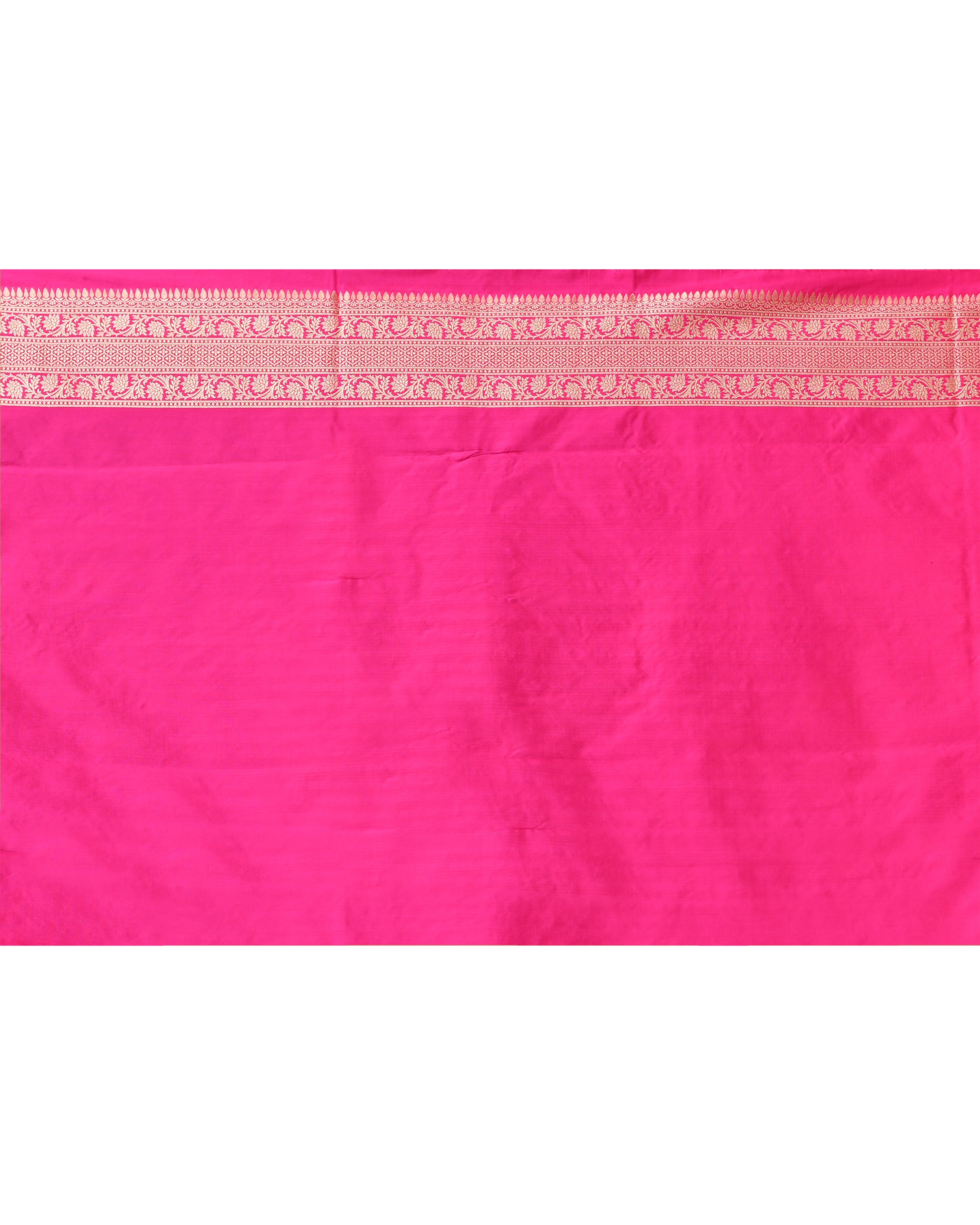 Pink Rangkaat Banarsi Silk Saree with Running Blouse Piece