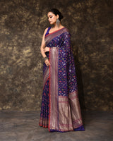 Mul Jamdani Handwoven Saree