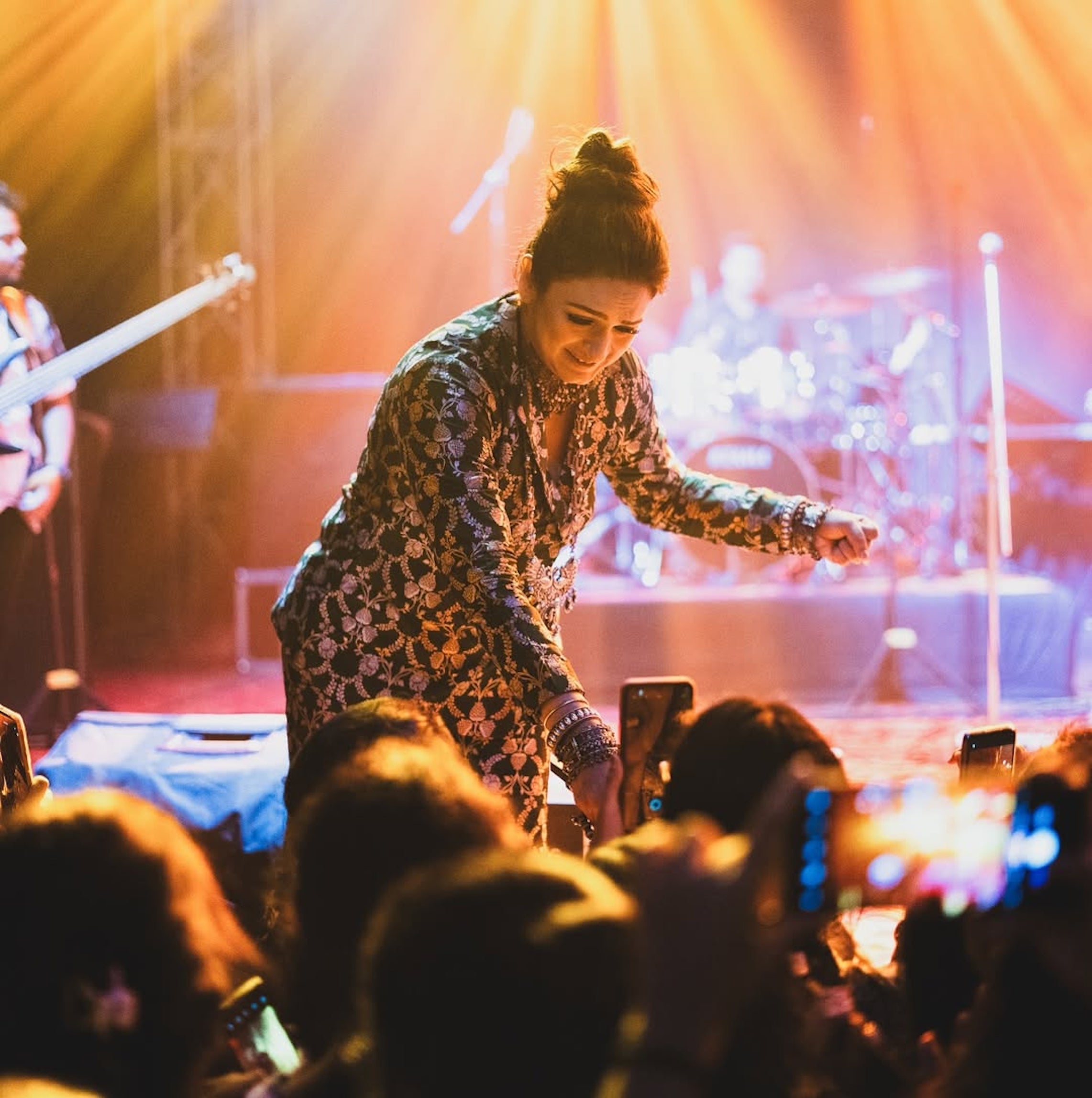 Akriti Kakkar in Green Banarsi Silk Jacket Garara Set