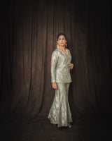 Vaidehi Parashurami in Powder Blue Brocade Garara Set