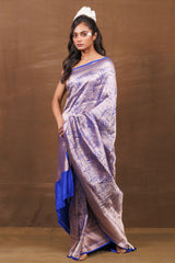 Royal Blue Banarasi Saree