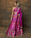 Purple Chevron Lehenga Set