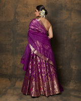 Purple Banarsi Lehenga Set