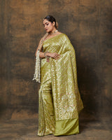 Sea Green Banarasi Silk Saree