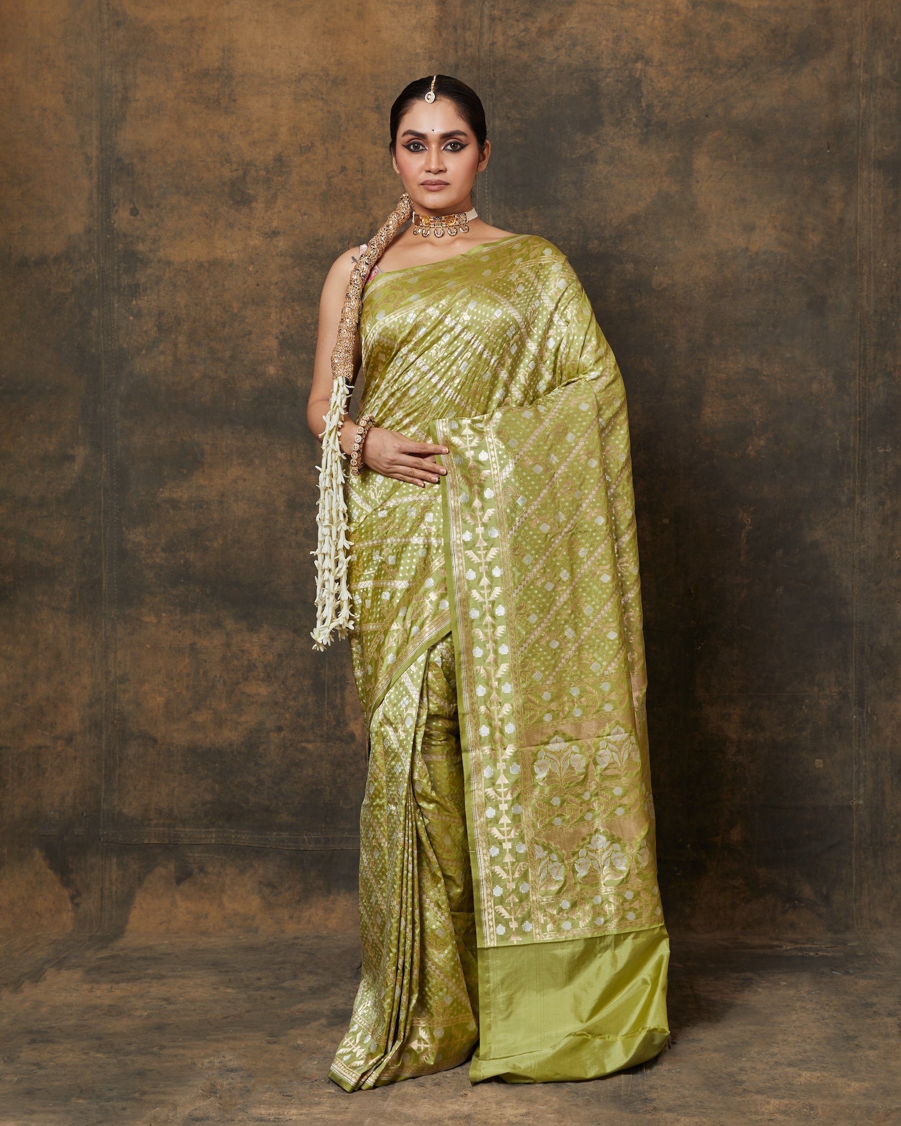 Sea Green Banarasi Silk Saree