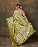 Sea Green Banarasi Silk Saree