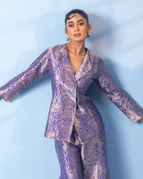 Royal Brocade Blazer and Garara Set