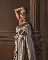 Black Jaal Brocade Saree