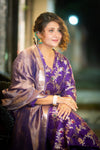 Swastika Mukherjee in Purple Banarsi Silk Kurta Set