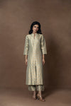 Powder Blue Brocade Kurta and Brocade Pant Set