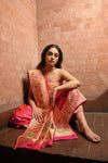 Pink Paithani Patterned Banarasi Silk