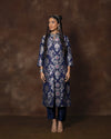 Midnight Blue Banarasi Silk Kurta Set