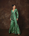 Green Gharara & Jacket Set