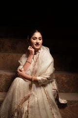 Pratibha Singh in Ivory Banarasi Summer Silk Sharara Set