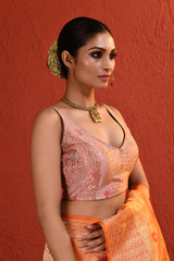 Pink Brocade Blouse