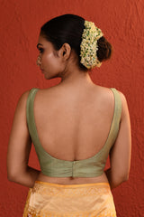 Sage Green Silk Blouse