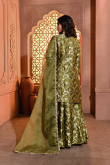 Mehendi Green Summer Silk Kurta Garara Set
