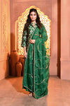 Green Hand-Embroidered Pearl and Zardosi Work Duppatta